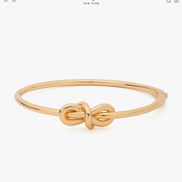 ♠️ Kate Spade-With A Twist Knot Hinged Bangle - Picture 1 of 9